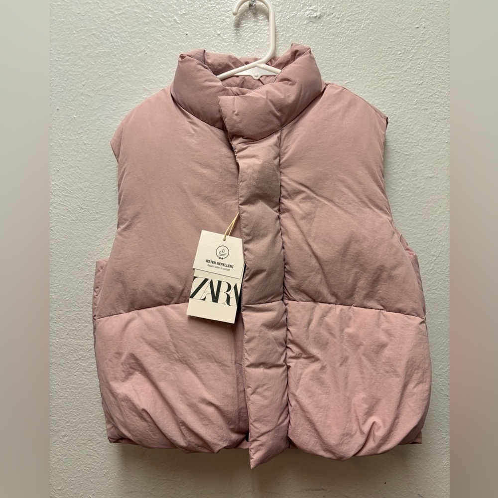 Zara Kids Pink Puffer Vest